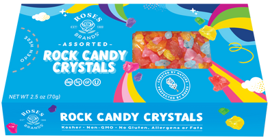 Roses Brands Rock Candy Crystals - 2.5oz Assorted Mix Box