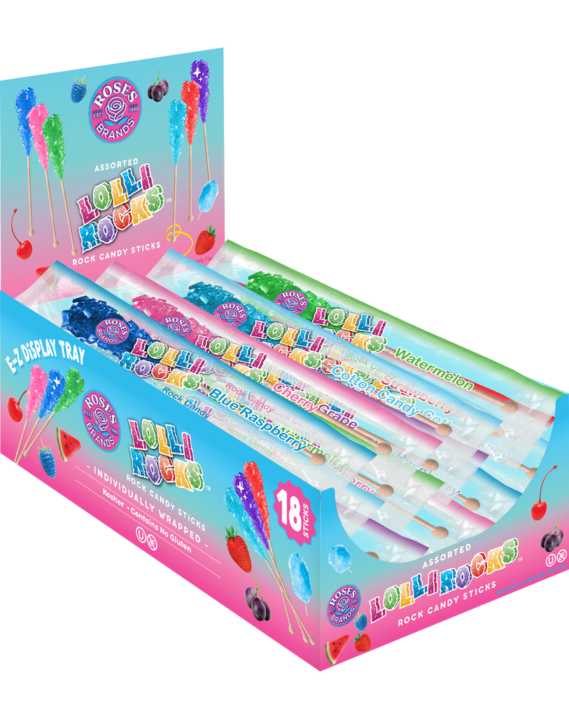Roses Brands Lolli Rocks - 18ct 10g Assorted Display – Roses