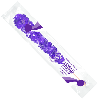 Roses Brands Crystal Wands - 120ct 22g Purple Concord Grape Printed UPC