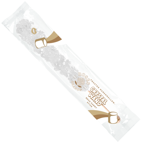 Roses Brands Crystal Wands - 120ct 22g White Toasted Marshmallow Printed UPC