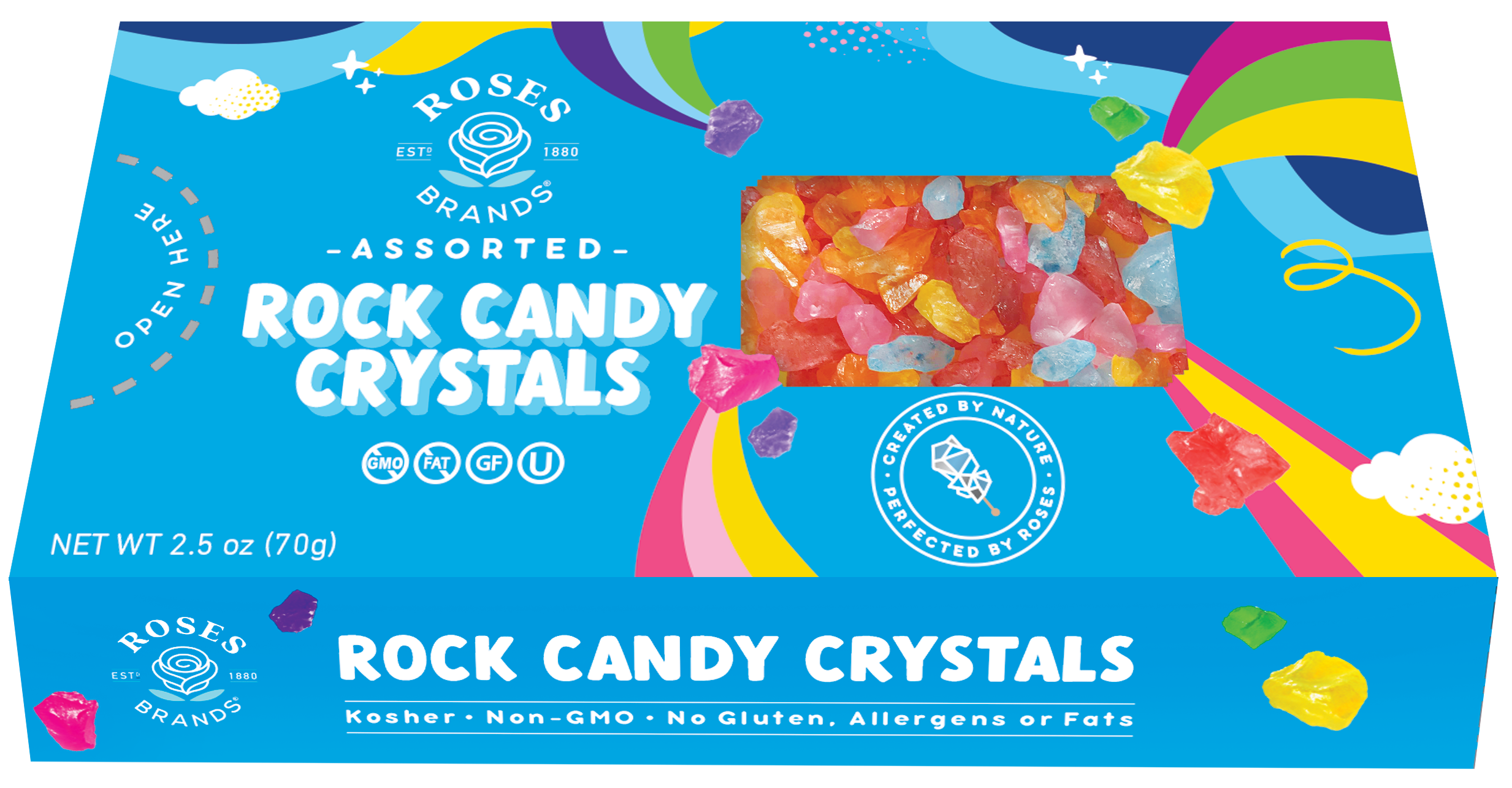 Roses Brands Rock Candy Crystals - 2.5oz Assorted Mix Box – Roses Roses Brands Rock Candy Crystals - 2.5oz Assorted Mix Box – Roses