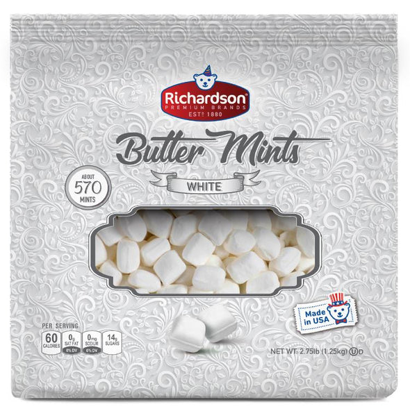 ROSES BRANDS BUTTER MINTS - WHITE / WEDDING - 2.75lbs