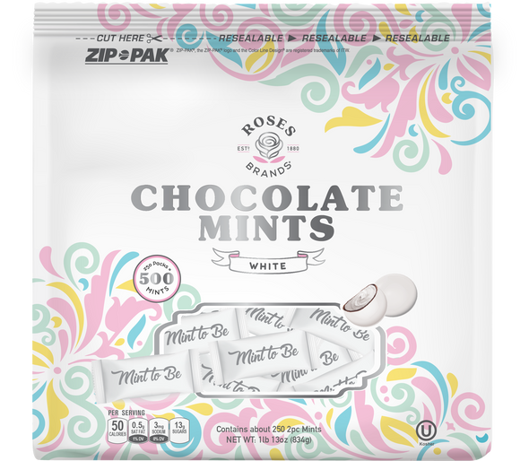 ROSES BRANDS BUTTER MINTS-  "Mint To Be" - WHITE/ WEDDING 14.14oz